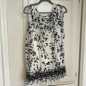 Black and white summer blouse